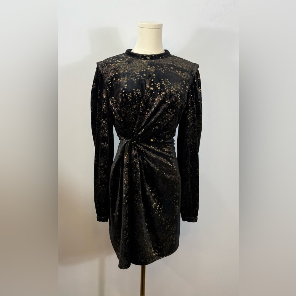 New!‎ All Saints Jemima Star Dress Black Velvet
Metallic Gold Printed Sz 10 $299 - Picture 10 of 14